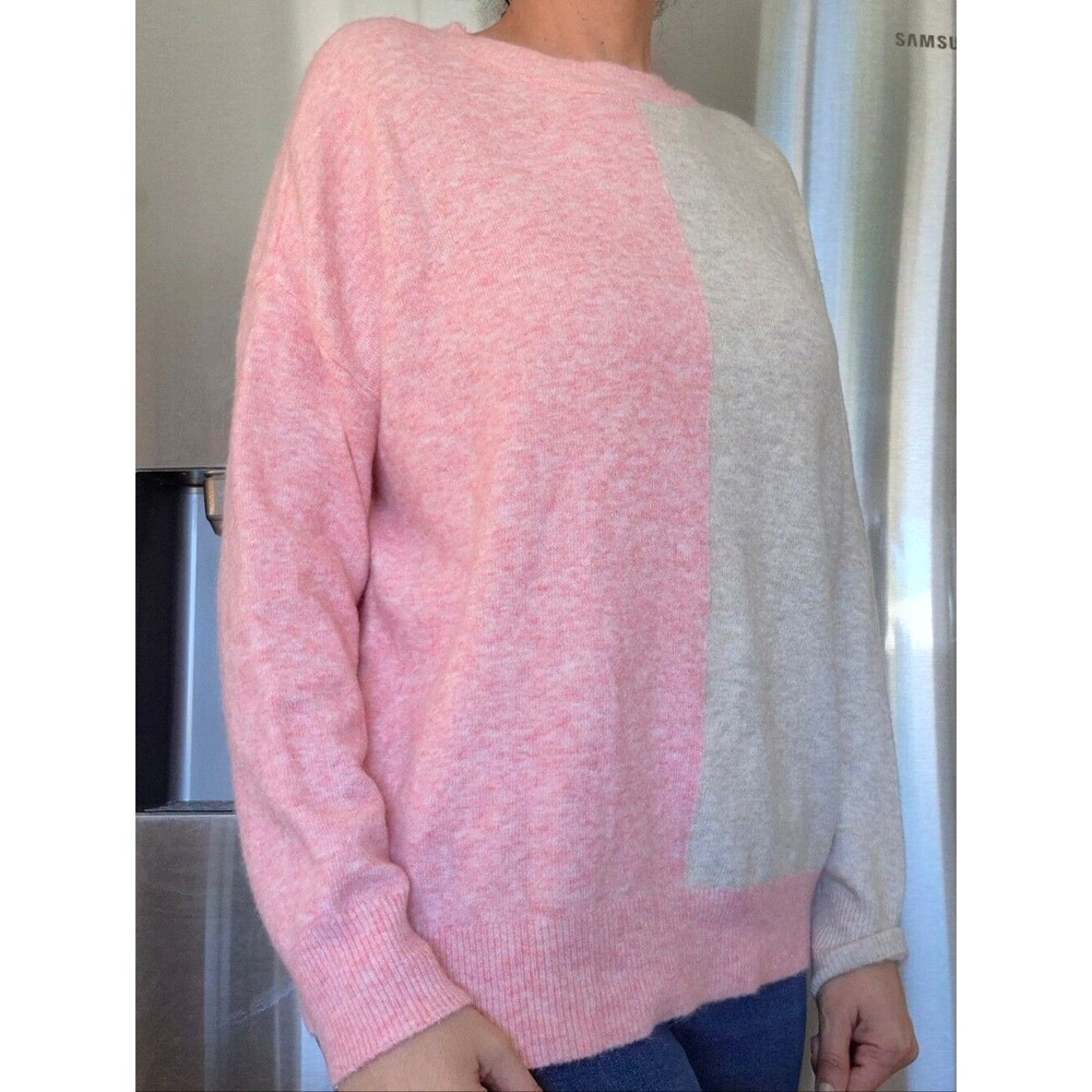 Heyson two tone Pink & Cream sweater 20% Wool - Picture 2 of 16